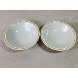 Hearthside Garden Festival Cereal Fruit Bowl 6 3/4" Stoneware 80s Japan x2